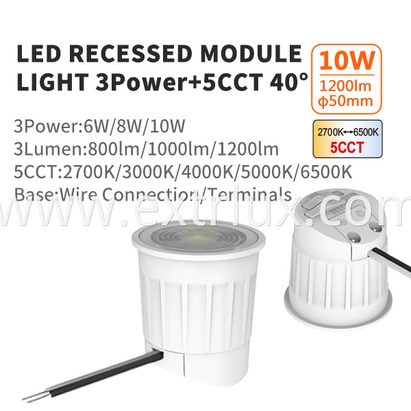 6-10w module light 3power 5cct wire connection